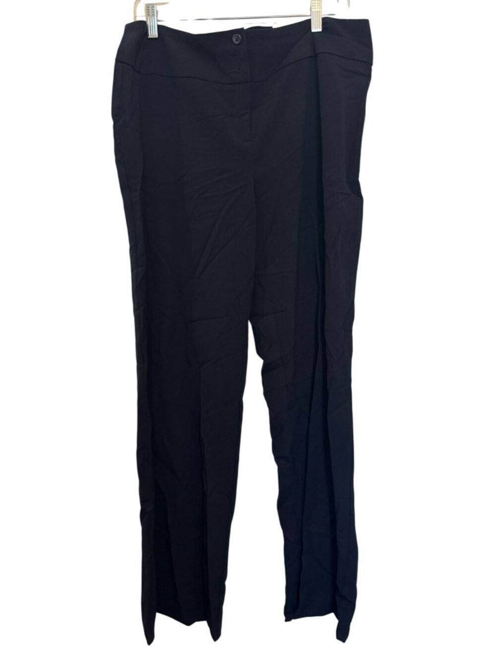 Style & Co Wide Leg Mid Rise Womens Pants Size 12 Navy blue Polyester Blend